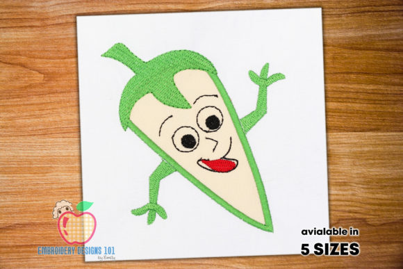 A Green Chilly with Smiling Face Design Review