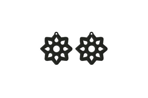 Black Flower Earrings Embroidery Review