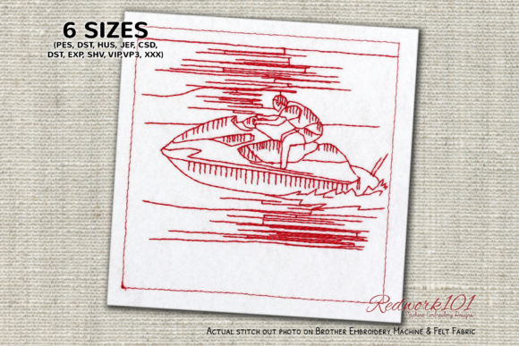 Boy Riding a Jet Ski Embroidery Design Review
