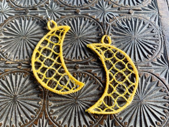 Crescent Moon Earrings Embroidery Design Review