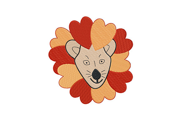 Cute Lion with Mane of Hearts Embroidery Review