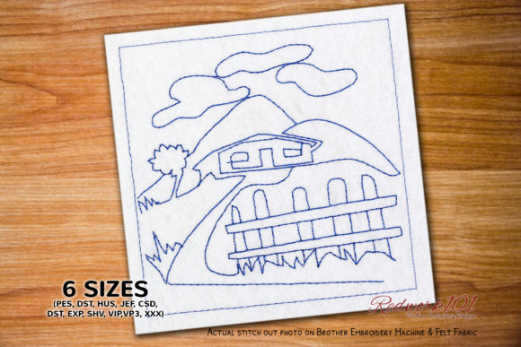 Farmhouse in Hills Redwork Design Review