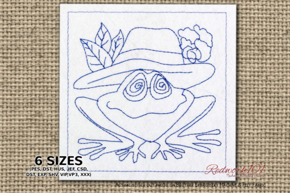 Frog with Hat Bluework Embroidery Review