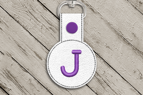 Letter J ITH Round Key Fob Applique Review