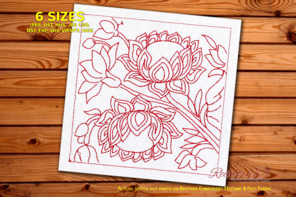 Lotus Design Lineart Review for Embroidery Projects