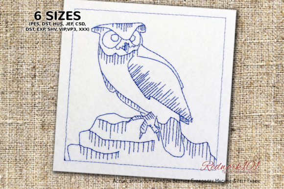 Minnesota Great Horned Owl Redwork Review