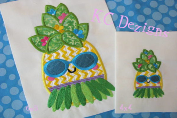 Pineapple with Grass Skirt Embroidery
