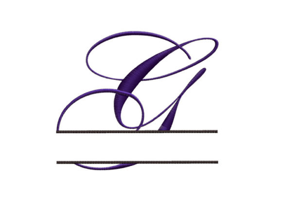 Split Monogram Font Letter G Review for Apparel Design