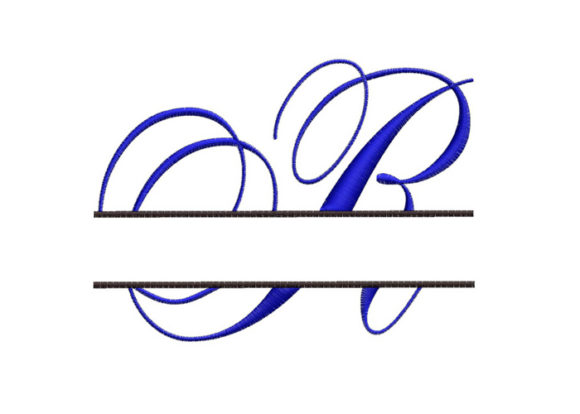 Split Monogram Font Letter R Review for Embroidery Projects