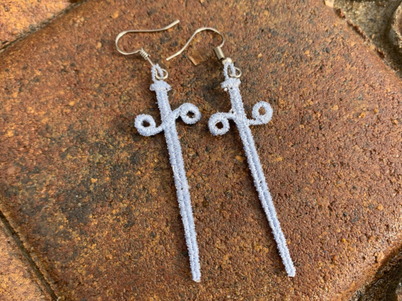 Sword Earrings Embroidery Review